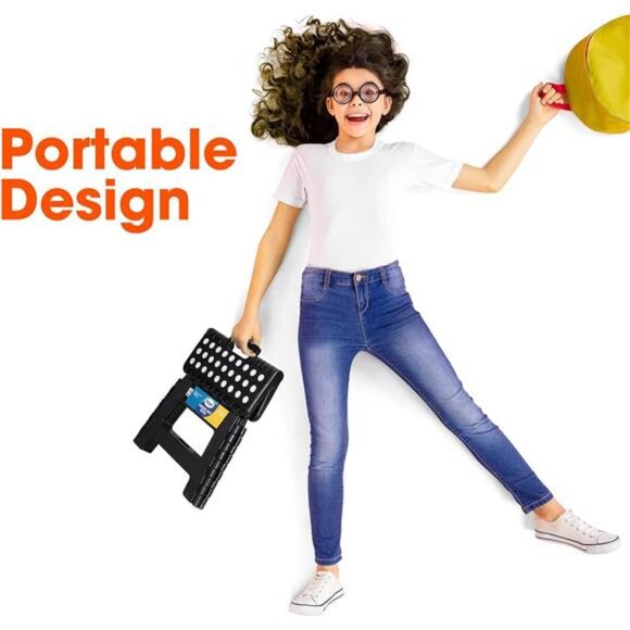 8.8" Folding Step Stool for Adults,Kids,Non-Slip Folding Stools with Handle - Picture 5 of 7